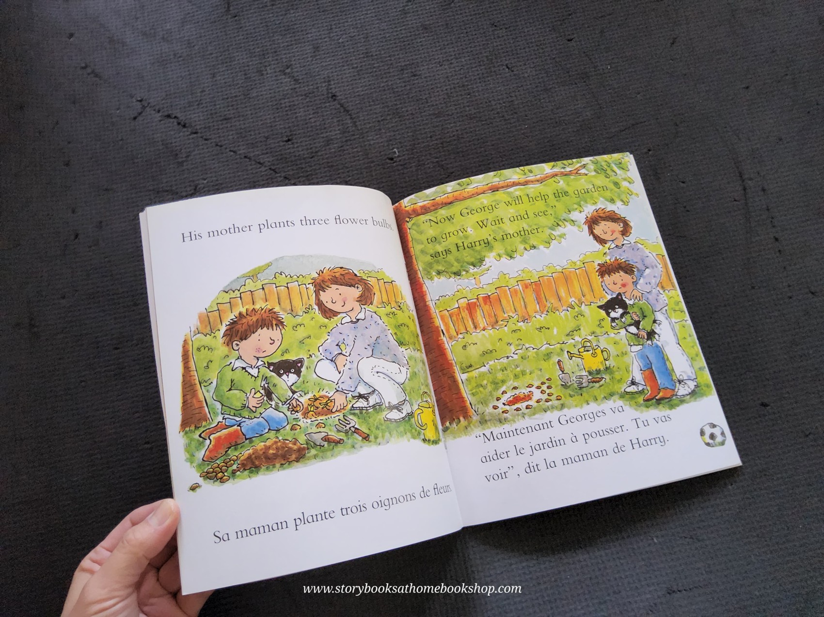 หนังสือนิทานปกอ่อน ** 🍅🍓LANGUAGE LEARNING: GEORGE THE GOLDFISH (ENGLISH-FRENCH)