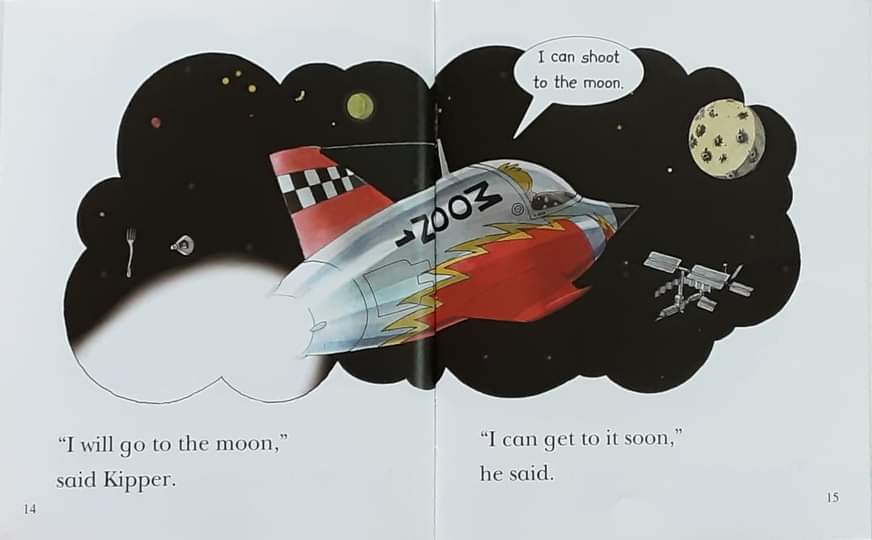 หนังสือนิทานปกแข็ง** 🍅🍅READ WITH BIFF,CHIP&KIPPER: THE MOON JET PHONICS LEVEL4