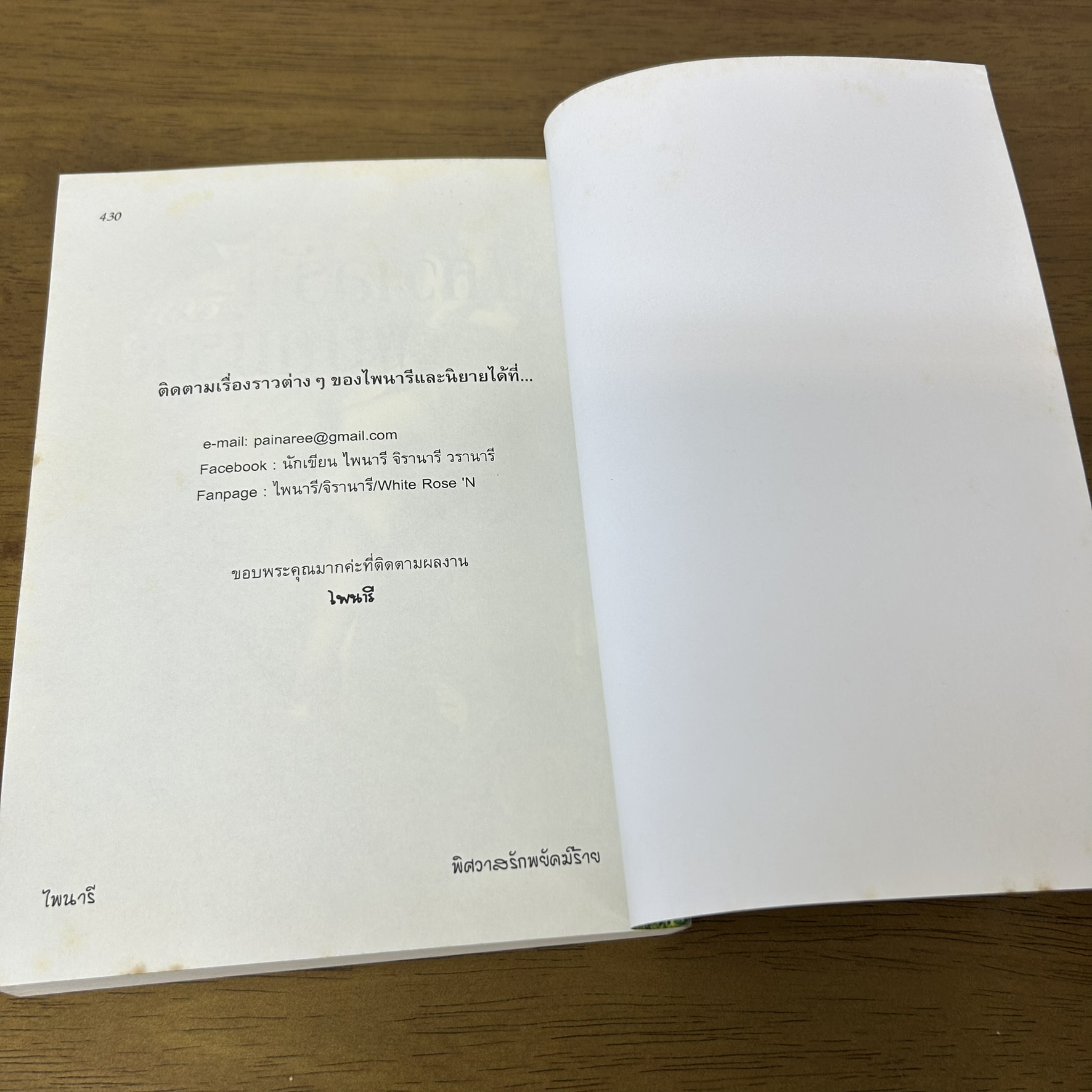 พิศวาสรักพยัคฆ์ร้าย ... ไพนารี (มือสอง) นิยายรัก โรแมนติก ทำมือ