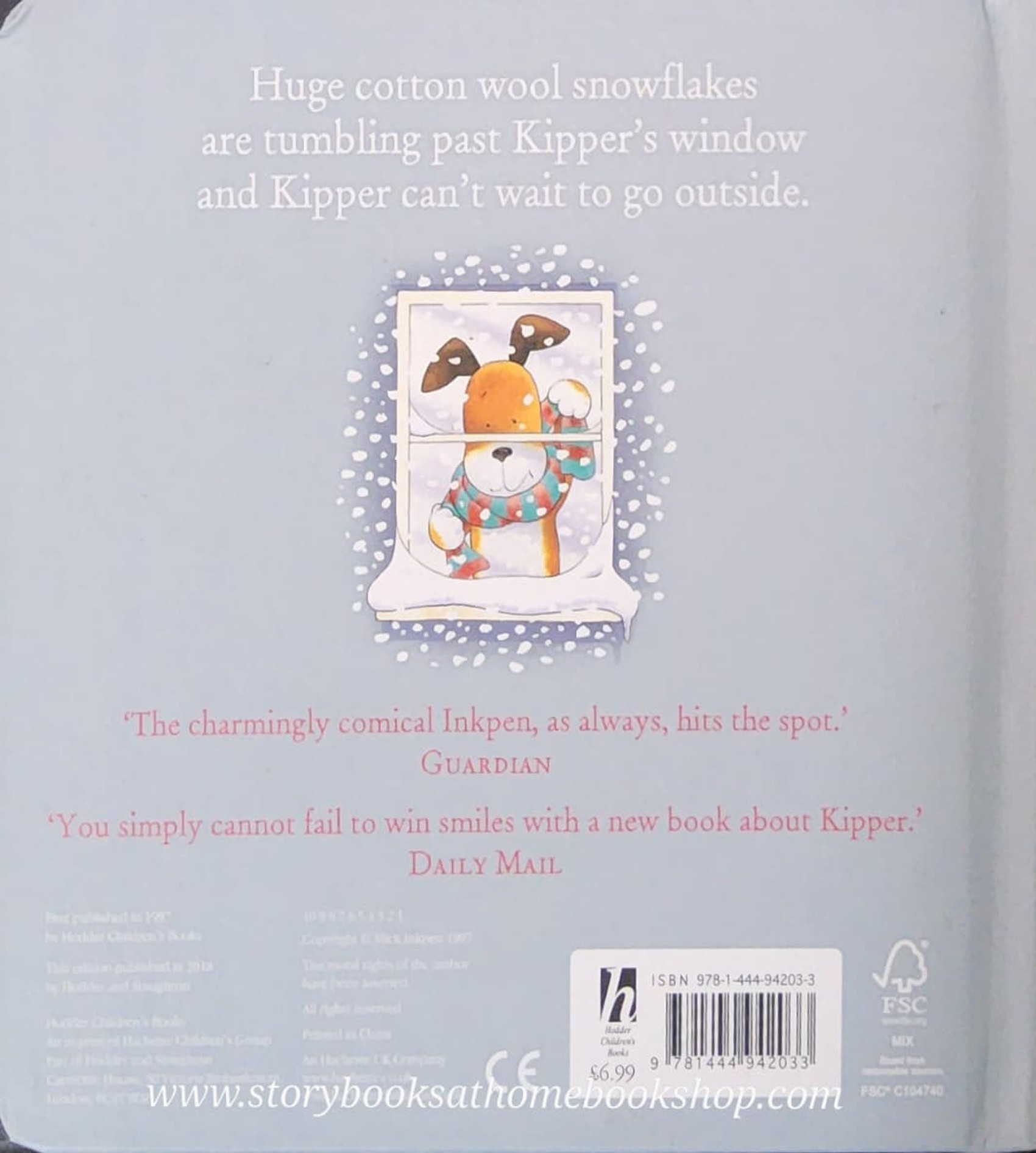 Board Book** 🍅🍓KIPPER STORYBOARDS:KIPPER'S SNOWY DAY BY MICK INKPEN