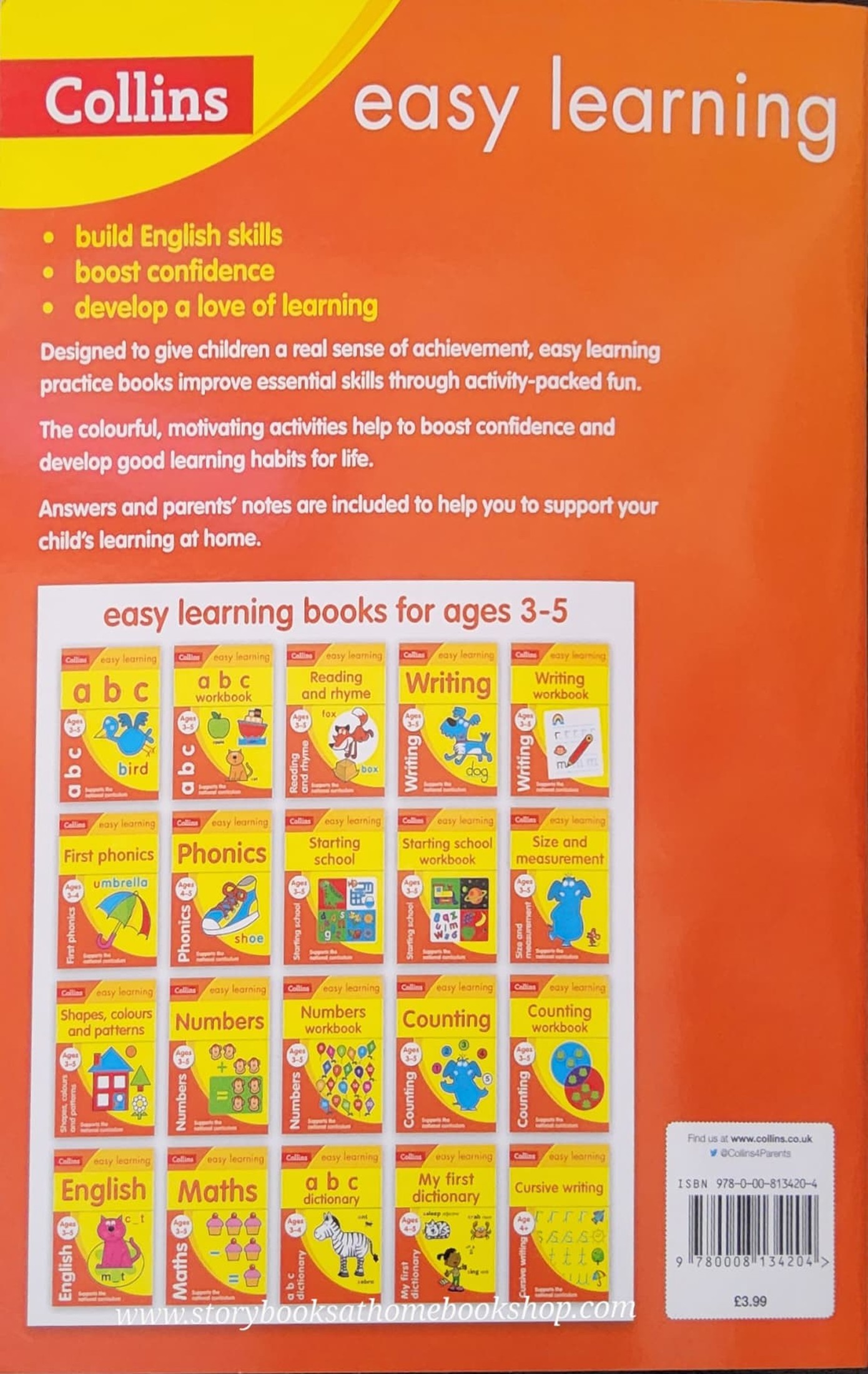 PRACTICE BOOK** ð
COLLINS ENGLISH EASY LEARNING AGES 3-5