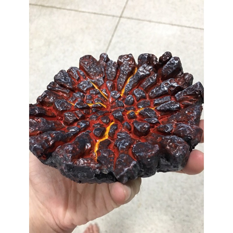GK Resin Diorama Cracked Ground Lava งานเรซิ่น ฉากพื้นแตกลาวา (เล็ก12cm)