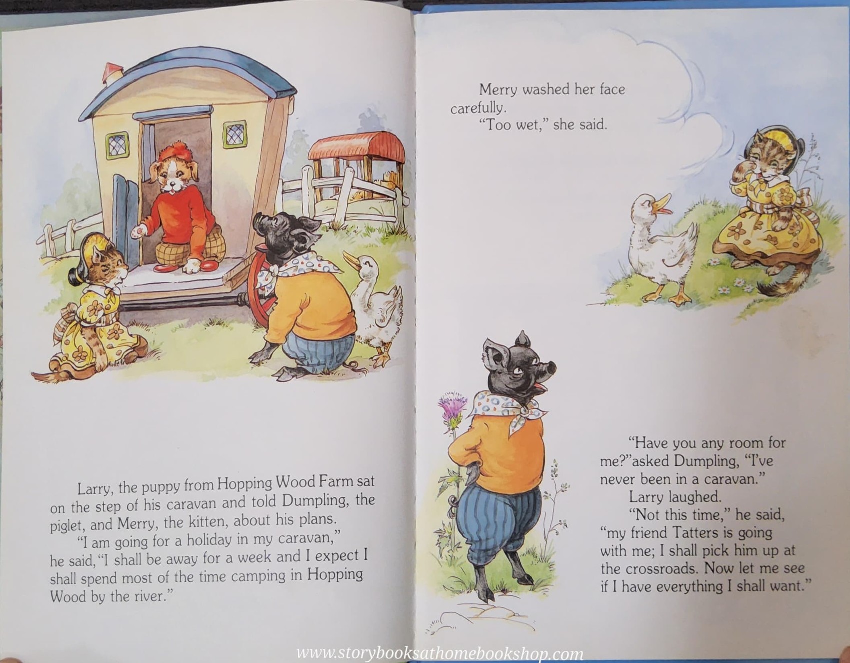 หนังสือนิทานปกแข็ง** 🍅🍓TALES OF HOPPING WOOD LARRY'S CARVAN BY RENE CLOKE