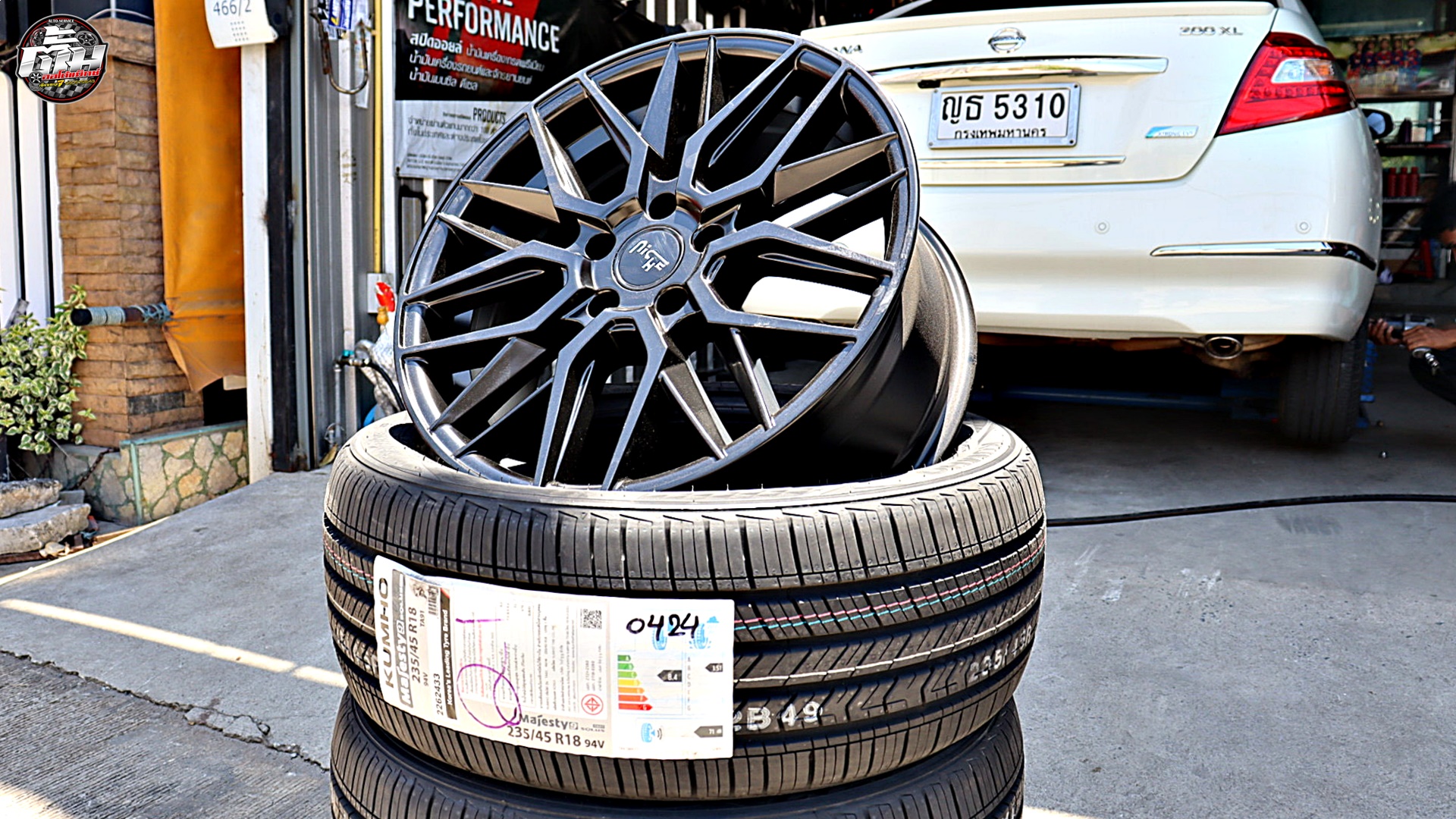 NISSAN TEANA เปลี่ยนล้อยาง ล้อNICHE GAMMA ขอบ18นิ้ว ยาง KUMHO MAJESTY9 SOLUS TA91 235/45R18 94V