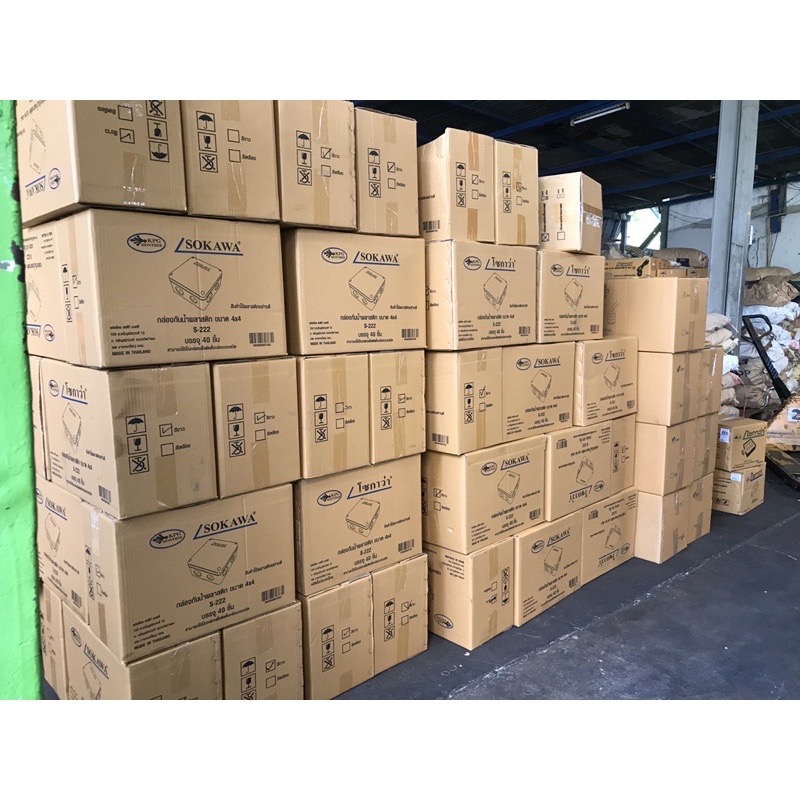 Box กันน้ำ 4x4 บล็อคพลาสติก บ็อกซ์กันน้ำ 4x4 (ขนาดจริง 4.2x4.2) SOKAWA