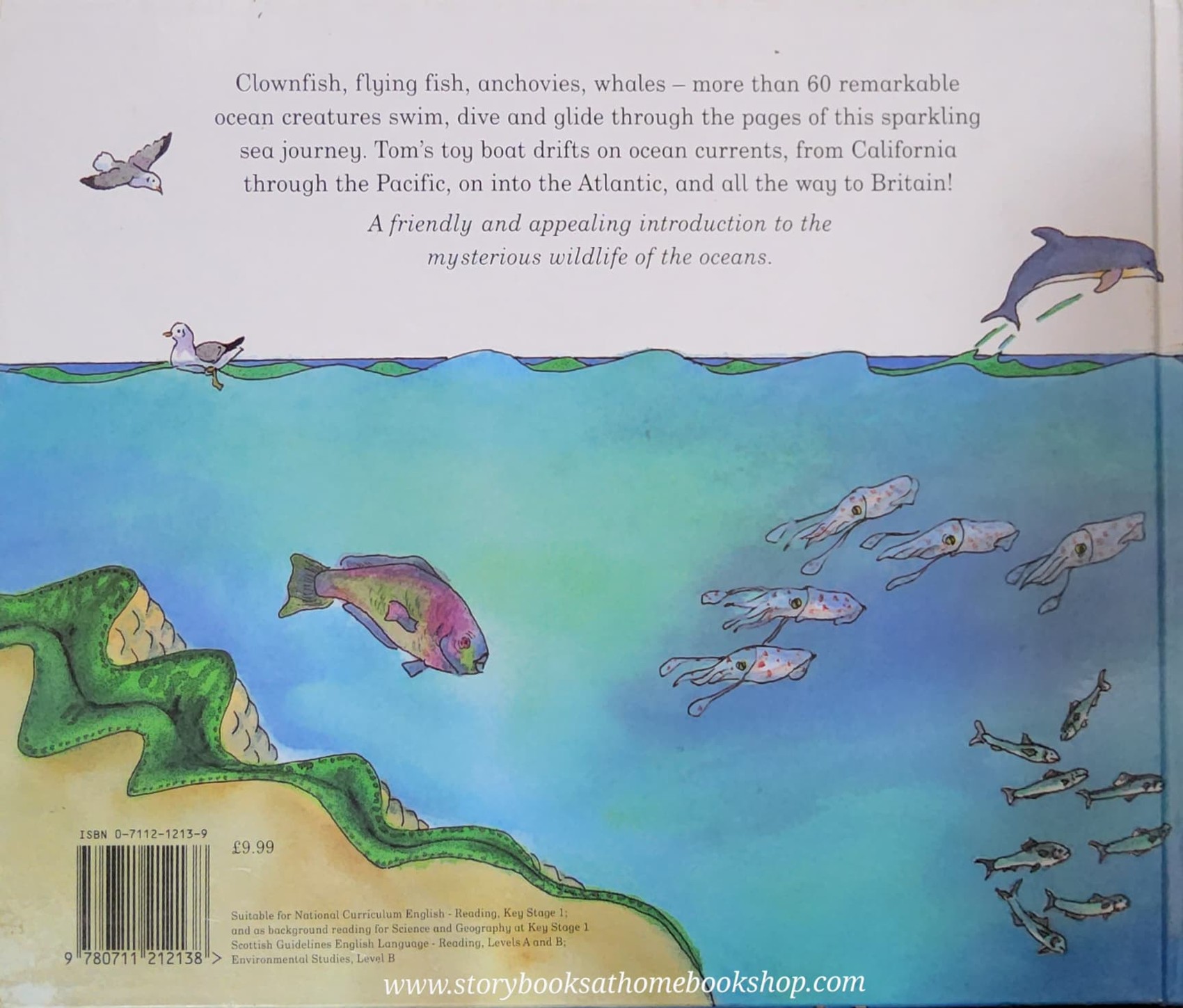 หนังสือนิทานปกแข็ง** 🍅🍓THE DEEP BLUE AN OCEAN WILDLIFE BOOK BY JAKKI WOOD