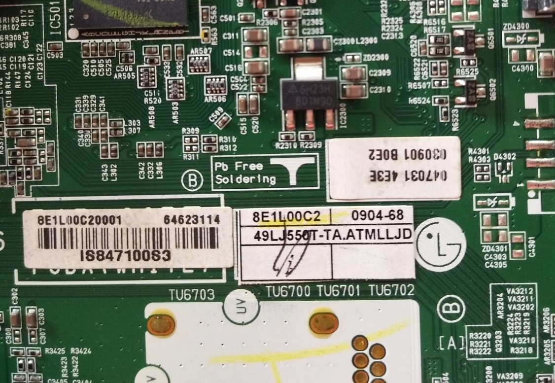 Main Board LG (เมนบอร์ด แอลจี) ของแท้ถอดจากเครื่อง ใช้กับรุ่น43LJ550T 49LJ550T