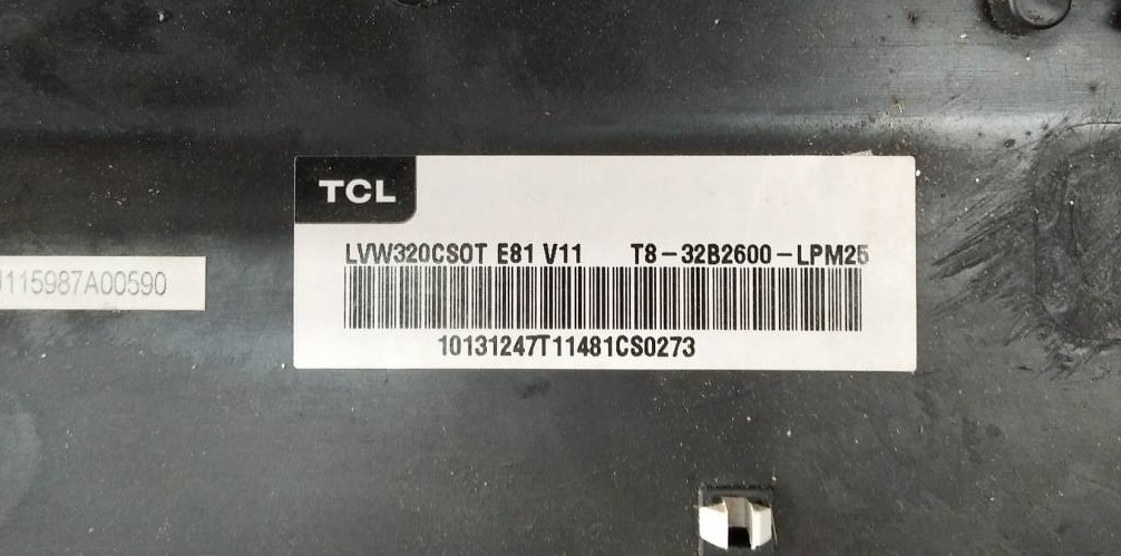 จอทีวี ทีซีแอล TCL มือสองพร้อมใช้งาน รุ่นLED32B2600 เบอร์จอ ST3151A05-8 LVW320CSOT E81 V11