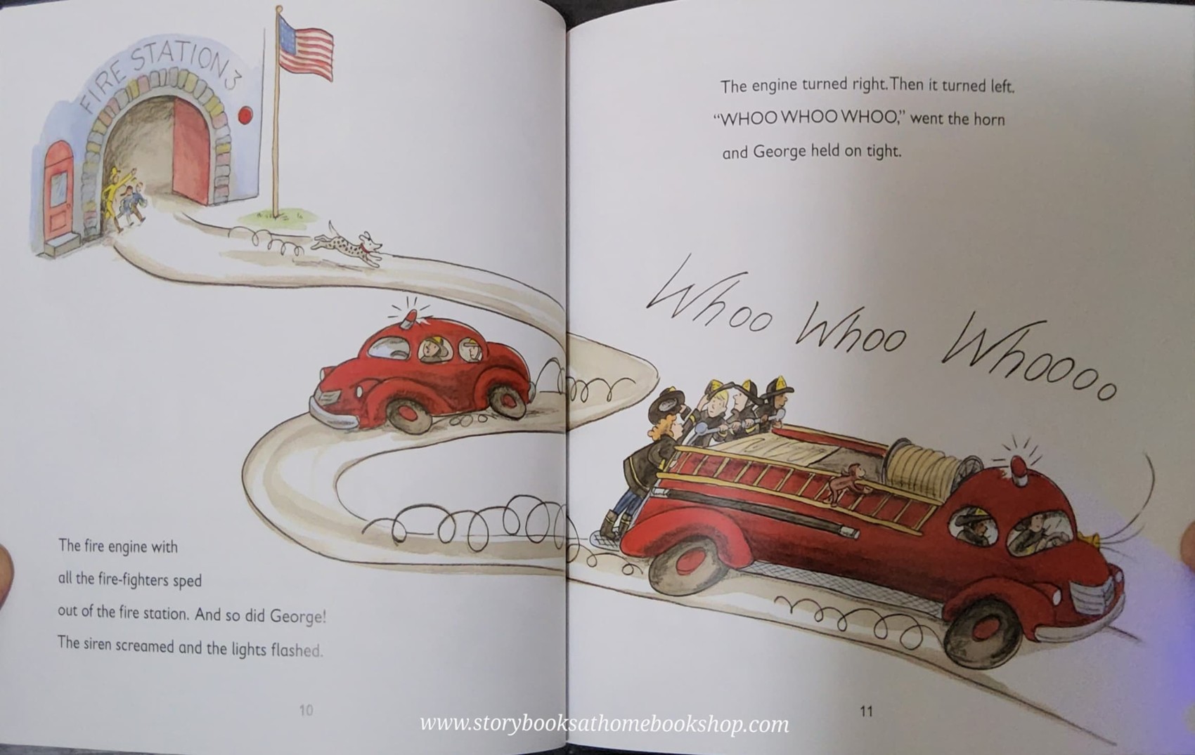 หนังสือนิทานปกอ่อน** 🍅🍓Curious George and the Fire-fighters by MARGRET&H.A.REY