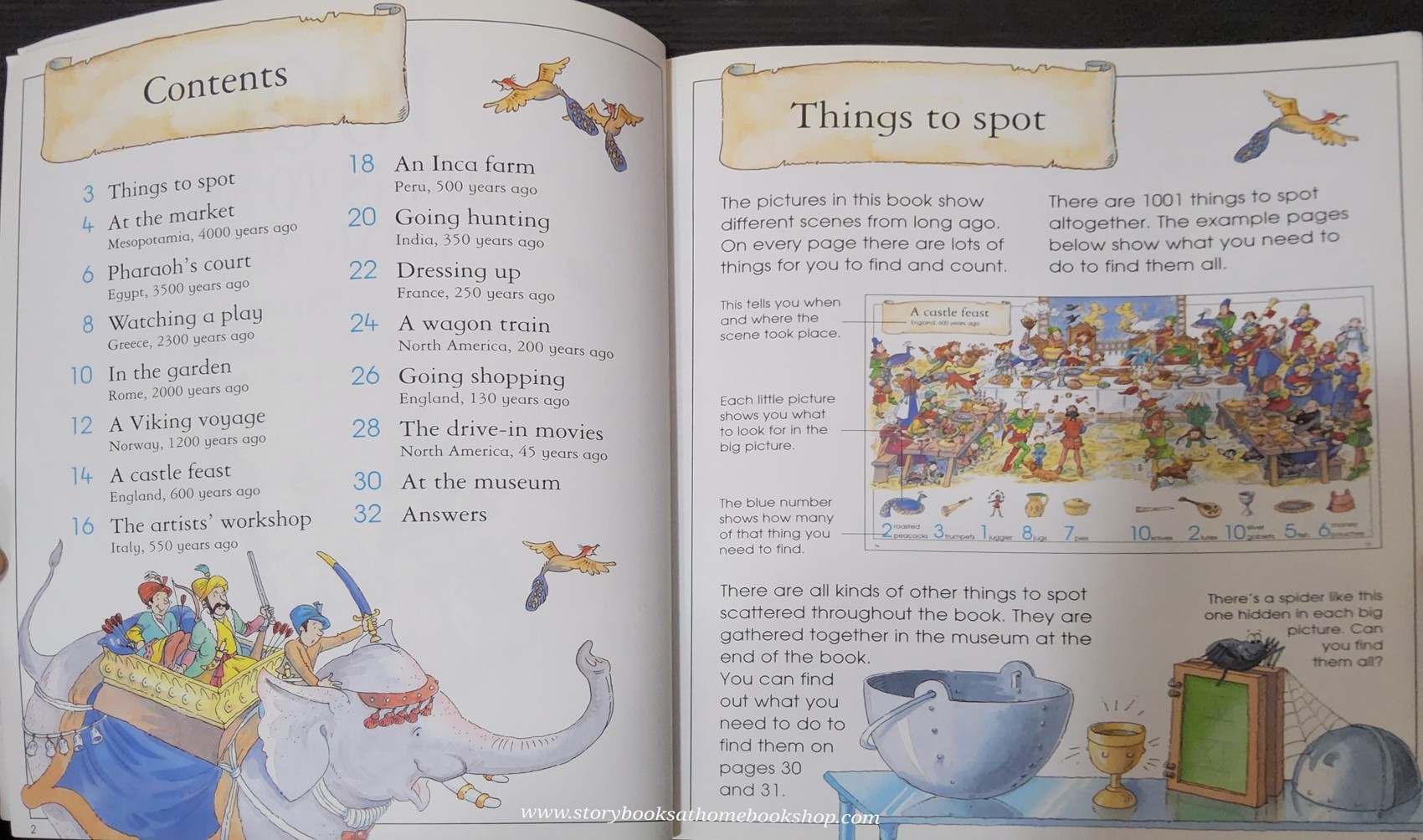 PUZZLE BOOK ** ð
ðUSBORNE 1001 THINGS TO SPOT LONG AGO