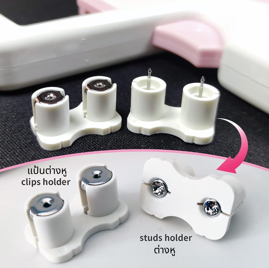 Model T ต่างหูเจาะราคาย่อมเยา ก้านจะหนา1 mm แป้นผีเสื้อ