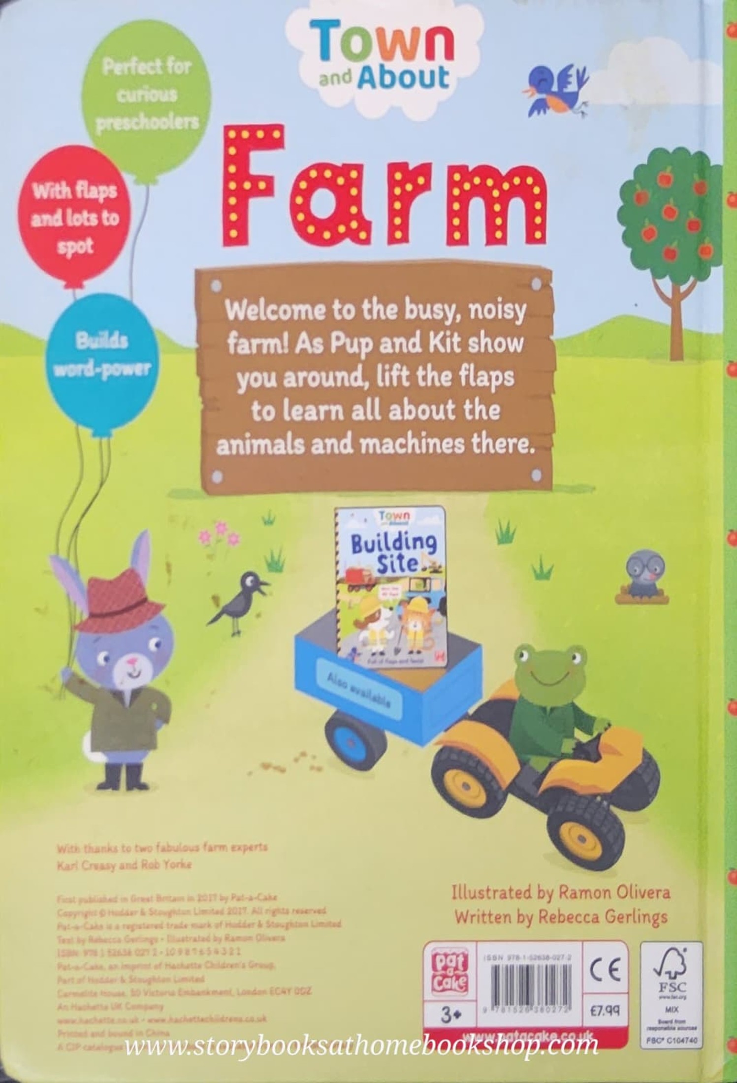 FLAPS BOARD BOOK ** 🍅🍅TOWN AND ABOUT FARM