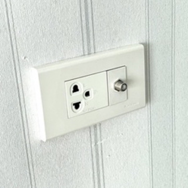 Outlet เอ้าท์เล็ตผนัง ( Link ) งานดิจิตอลทีวี งานจานดาวเทียม