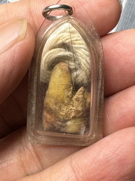 พระทันตธาตุครูบาอินทร์ วัดบ้านใหม่ จ.ลำปาง ร.ต.อ.พิทักษ์ได้มาจากอดีตผู้ใหญ่บ้านแม่สุข อ.วังเหนือ จ.ลำปาง ชื่อผู้ใหญ่เขียว อายุ 76 ปี เคยเป็นผู้ใหญ่บ้านราว ปี 2535-2542 ผู้ใหญ่เขียวเป็นศิษย์ครูบาอินทร์ ระหว่างปี 30-38 โดยได้รับพระทันตธาตุนี้ในปี 2536