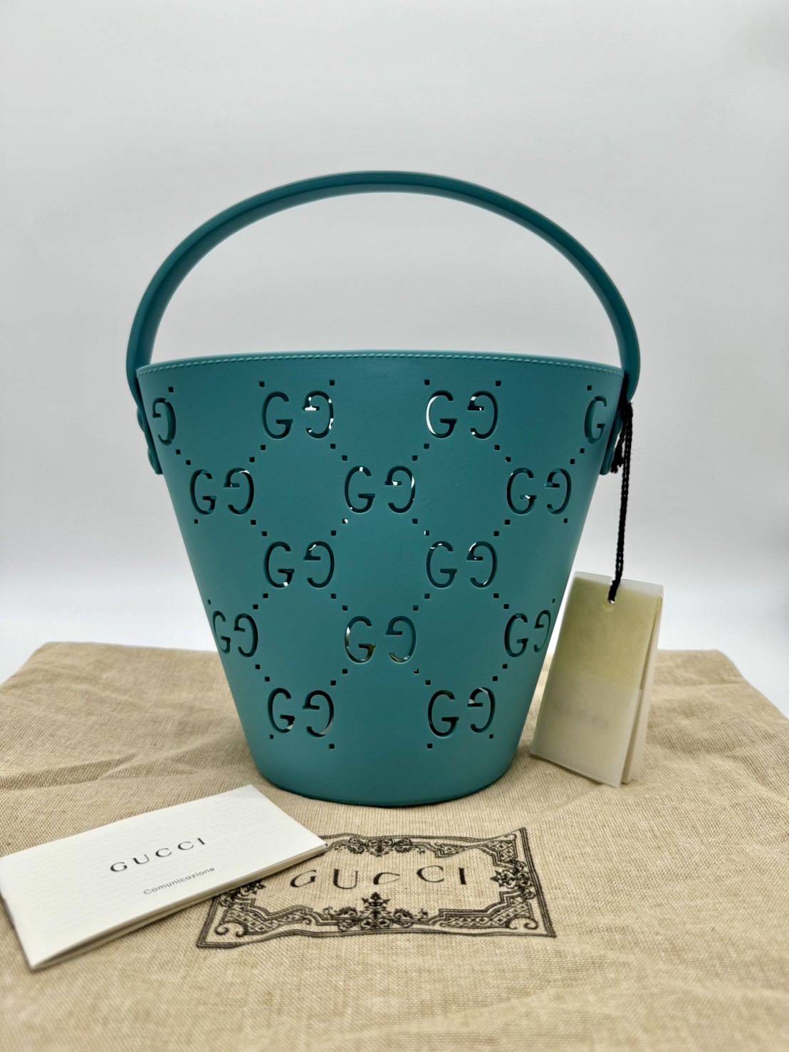โปร New Gucci Bucket Rubber อุปกรณ์ การ์ด ถุงผ้า