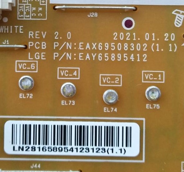 ซัพพลายทีวีแอลจี LG อะไหล่แท้#มือสองพร้อมใช้งาน พาร์ทEAY65895412 EAX69508302ใช้กับรุ่น55NANO80TPA.ATMYLJD