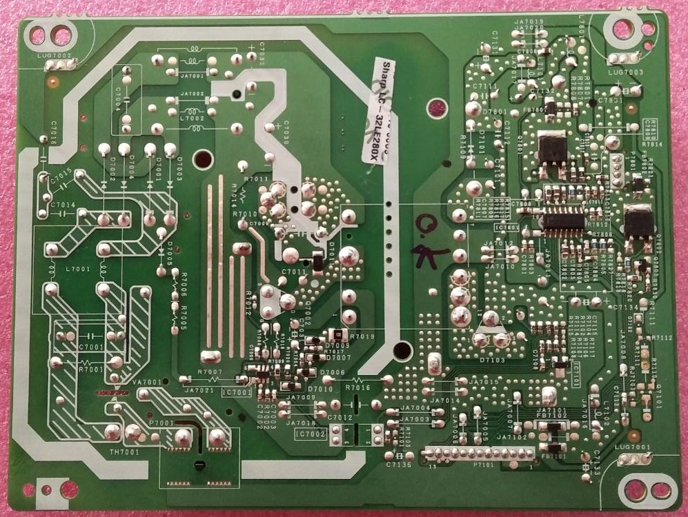 ซัพพลายทีวีชาร์ป SHARP อะไหล่แท้มือสองถอดจากเครื่อง ใช้กับรุ่น LC-32LE280X 2T-C32BD1X พาร์ท DUNTKG709FM02