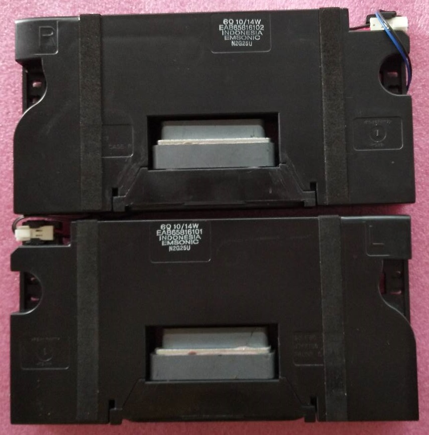 ลำโพงทีวีแอลจี LG ของแท้ถอดจากเครื่อง พาร์ทEAB65816101 EAB65816103 EAB65816102 EAB65816104 6 โอมห์10 วัตต์ ใช้ได้กับรุ่น43UP7700 43UP7750PTB 43UP8000PTB 43UQ8000 และรุ่นอื่นที่พาร์ทตรงกัน