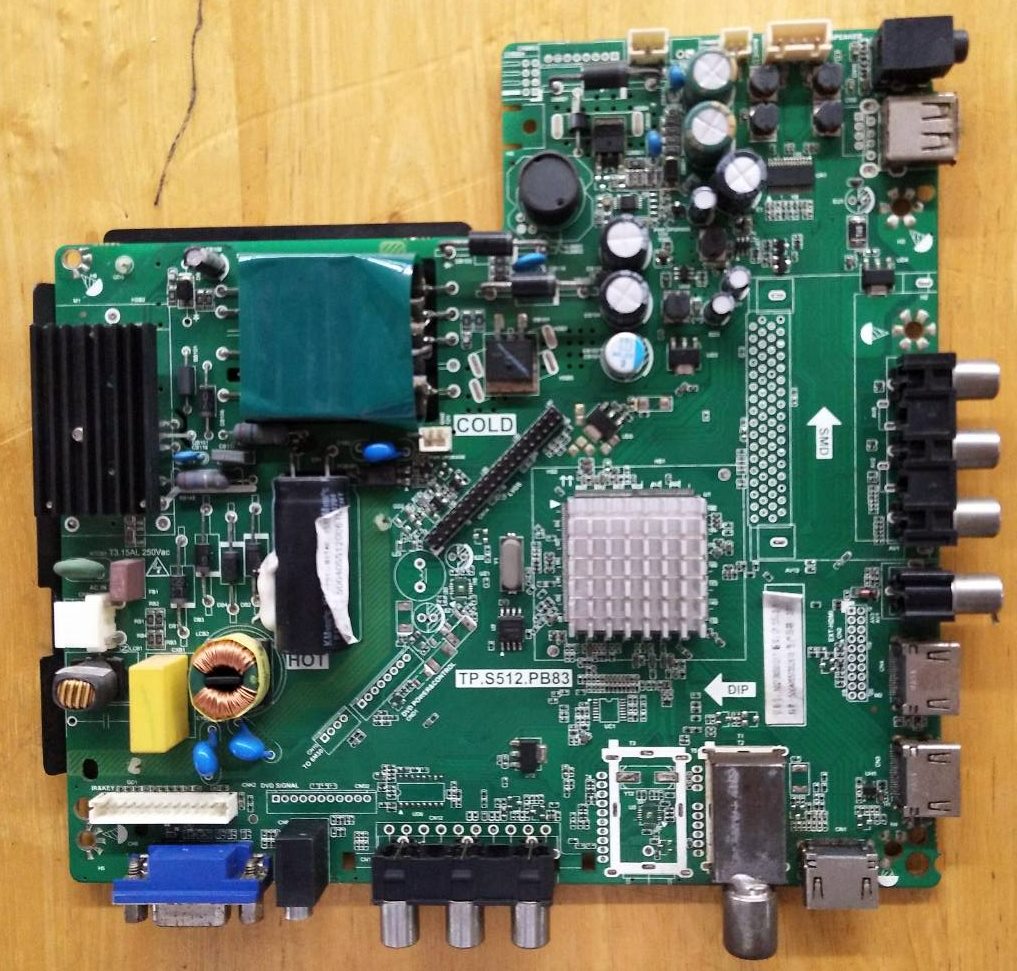 วันบอร์ดทีวีอะโคเนติค( ACONATIC) อะไหล่แท้#มือสองพร้อมใช้งาน ใช้กับรุ่นAN-LT3233 :TP.S512.PB83 เบอร์จอ PT320AT01-1