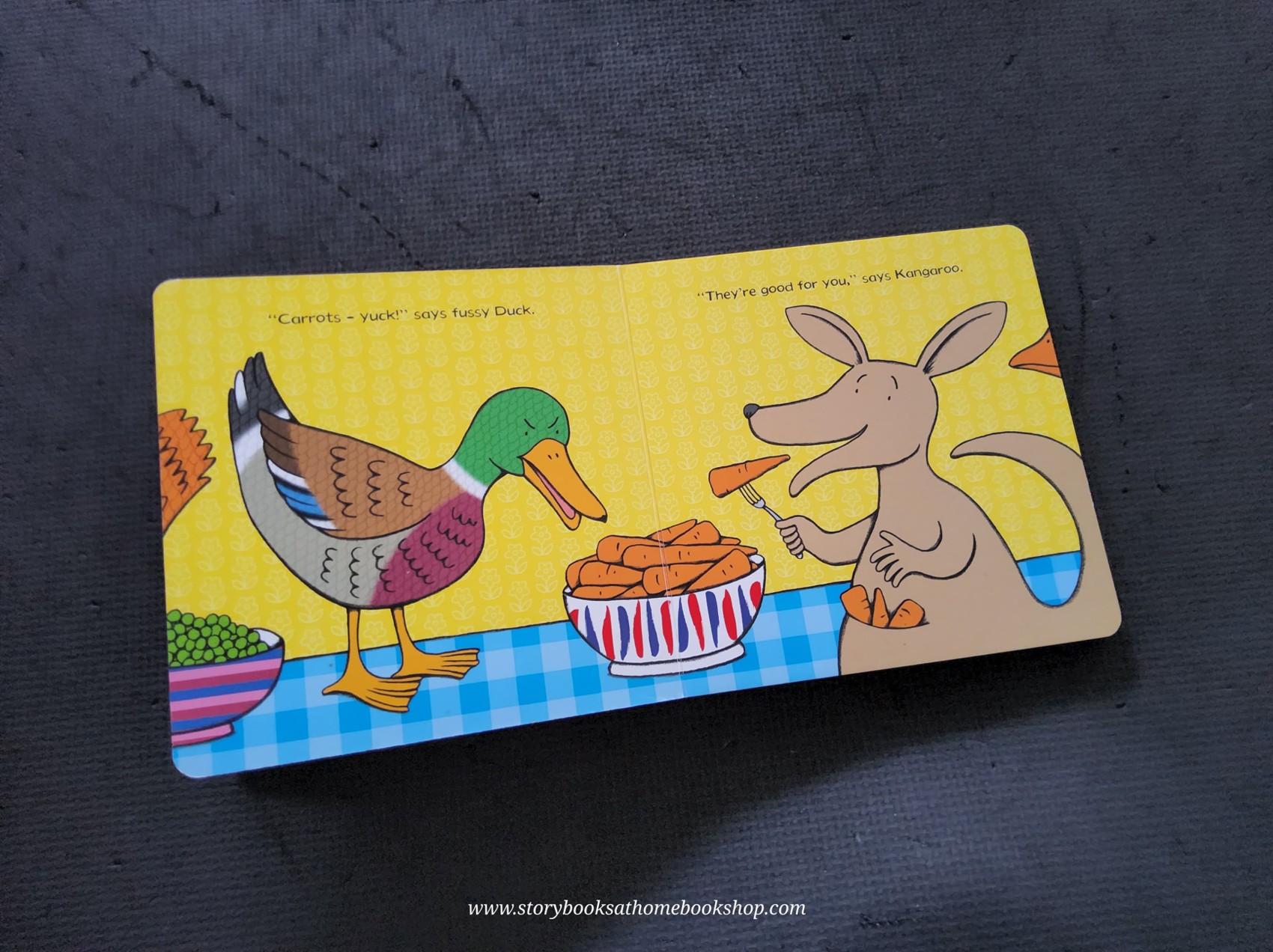 BOARD BOOK ** 🍅CHOCOLATE MOUSSE FOR GREEDY GOOSE BY JULIA DONALDSON.NICK SHARRATT