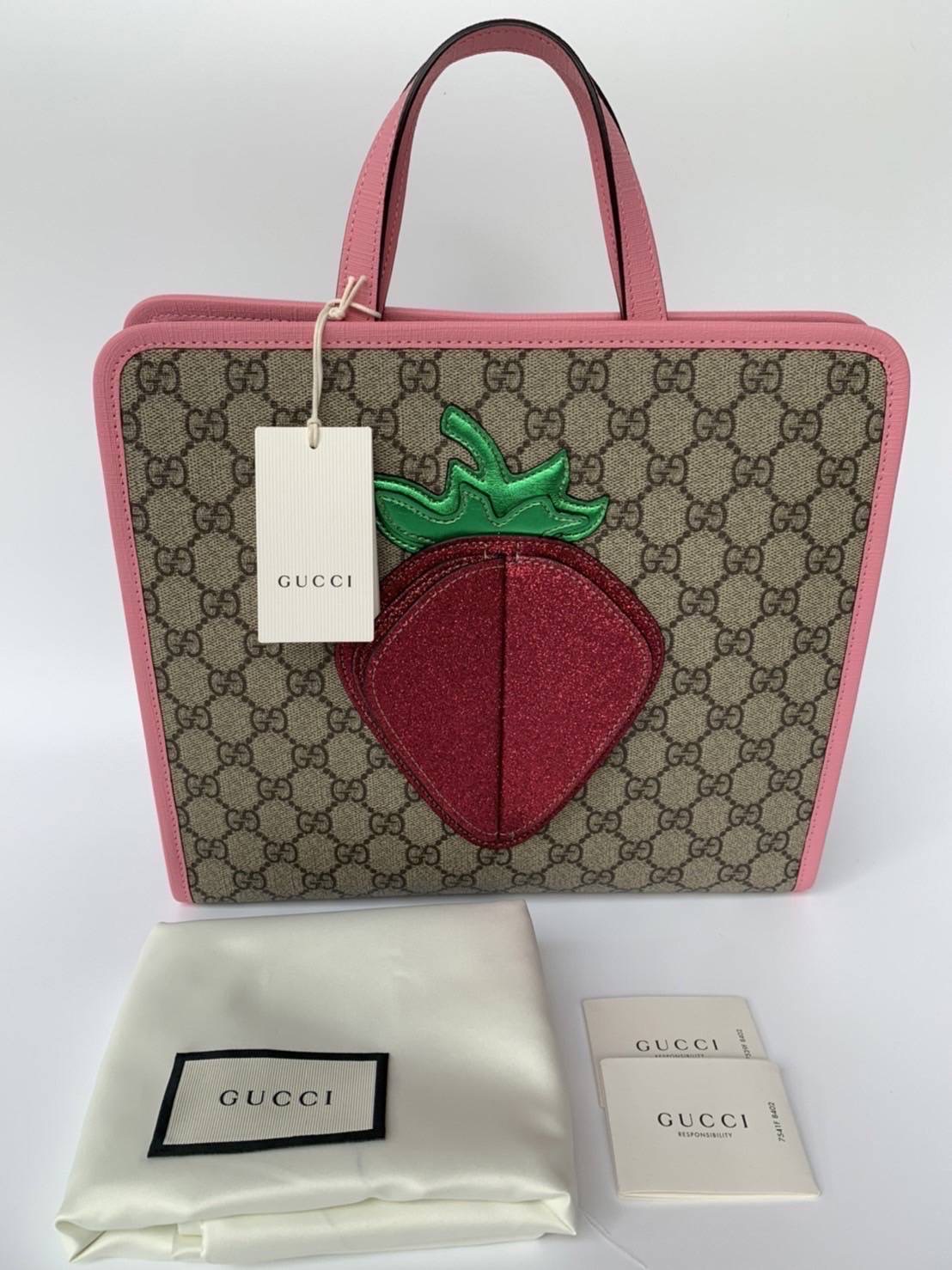 New Gucci GG 3D Strawberry 🍓 Tote Kids