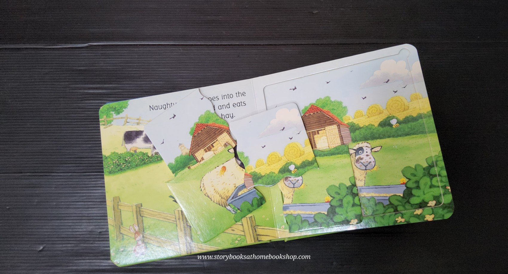 JIGSAW BOARD BOOK** 🍅🍓USBORNE FARMYARD TALES CHUNKY JIGSAWS: NAUGTY WOOLLY