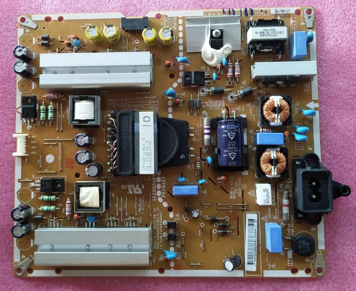 POWER SUPPLY LG (ซับพลาย แอลจี) ของแท้ถอดจากเครื่องรุ่น 43UF640T-TA.BTDYLJV 43UF640T-TA.BTMYLJV พาร์ท EAY64009401 :EAX66472001