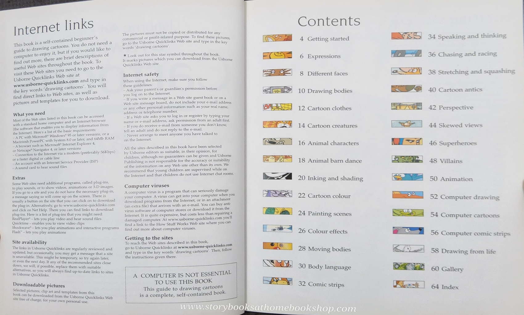 ACTIVITIES BOOK** ð
ð
USBORNE art ideas drawing CARTOONS