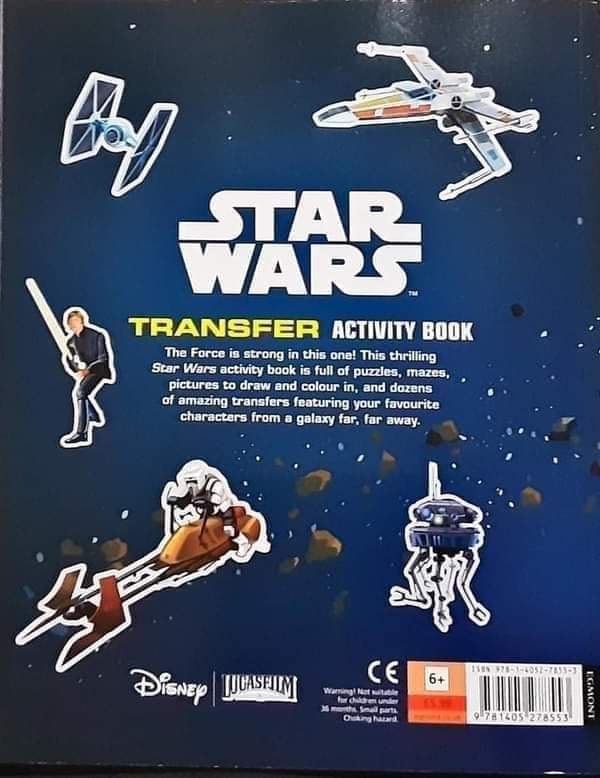 Activities Book หนังสือกิจกรรม สติ๊กเกอร์ ภาษาอังกฤษ 🍅🍓TRANSFER ACTIVITY BOOK STARWARS (50 transfers)/สภาพ 90% ใหม่นอกซีล