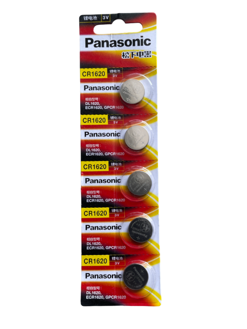 ถ่าน Panasonic CR1620 3V (5 ก้อน) ถ่านแท้ 100% Made in Indonesia