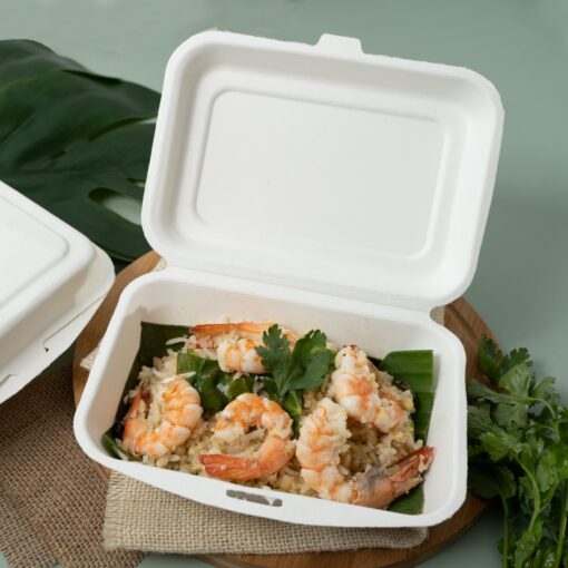 กล่องอาหารเยื่อชานอ้อย 7 นิ้ว