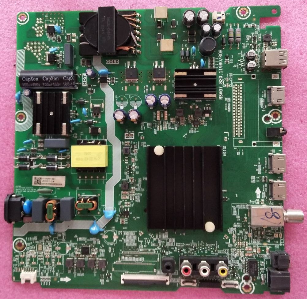 เมนเบอร์ดทีวีไฮเซน ( HISENSE) ของแท้ถอดจากเครื่อง ใช้กับรุ่น 55A6500H พาร์ทRSAG7.820.11980/ROH เวอร์ชั่นทีคอนRSAG7.820.10545/ROH