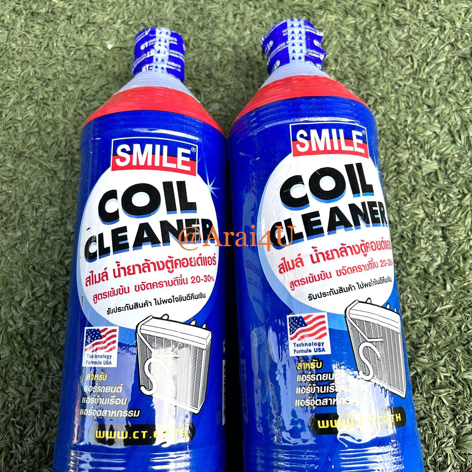 น้ำยาล้างตู้คอยล์แอร์ SMILE สูตรเข้มข้น SET2ขวด