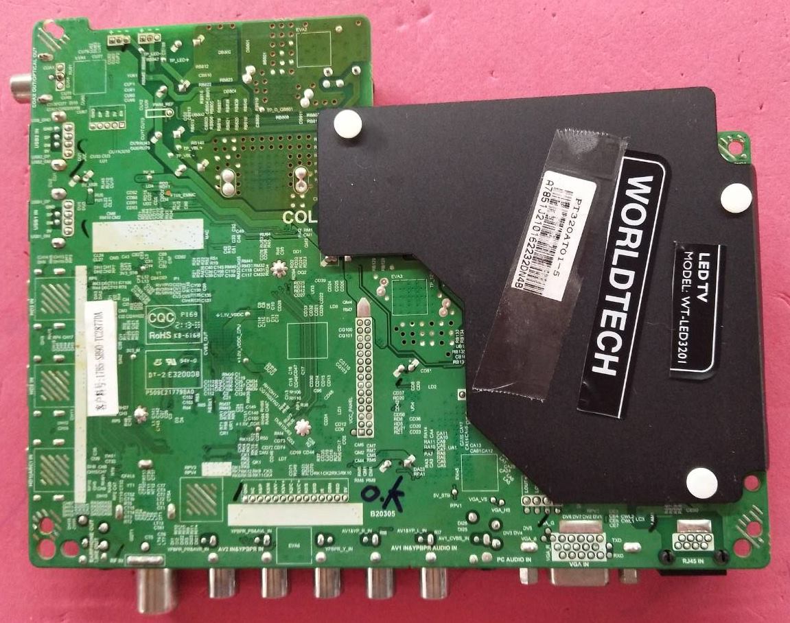 One Board WORLDTECH อะไหล่แท้/มือสองพร้อมใช้งาน ใช้กับรุ่นWT-LED3201 TP.SK506.PB801 ทีบาร์PT320AT01-5