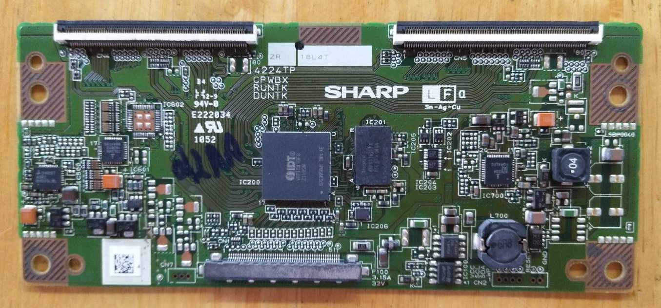 ทีคอนชาร์ป (T-CON SHARP) ของแท้ถอดจากเครื่อง รุ่นLC-40L500M/LC-40M500M/LC-40L50M พาร์ท 4224TP CPWBX