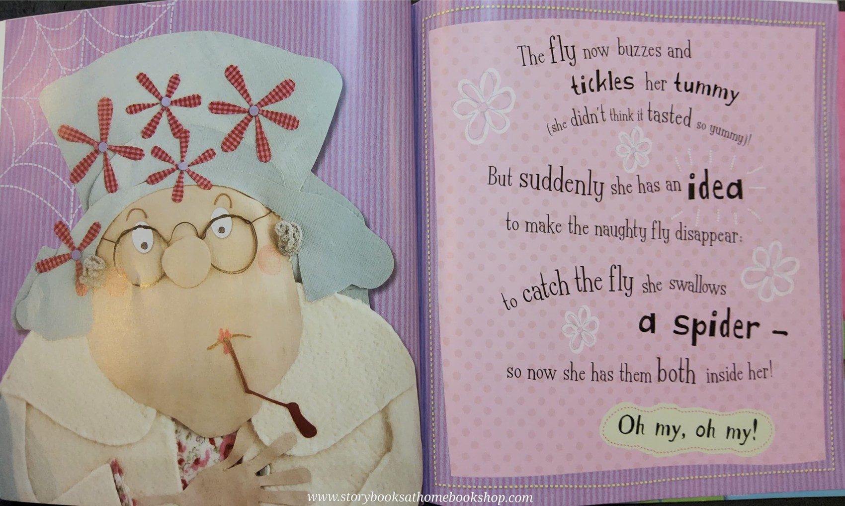 หนังสือนิทานปกอ่อน** 🍅THERE WAS AN OLD LADY WHO SWALLOWED A FLY♥️♥️