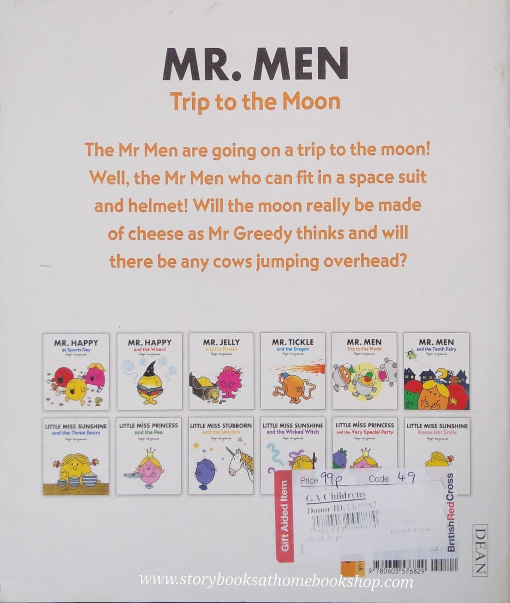 หนังสือนิทานปกอ่อน** 👉LITTLE MISS&MR.MEN👍 🍅🍓MR.SMALL TRIP TO THE MOON BY Roger Hargreaues