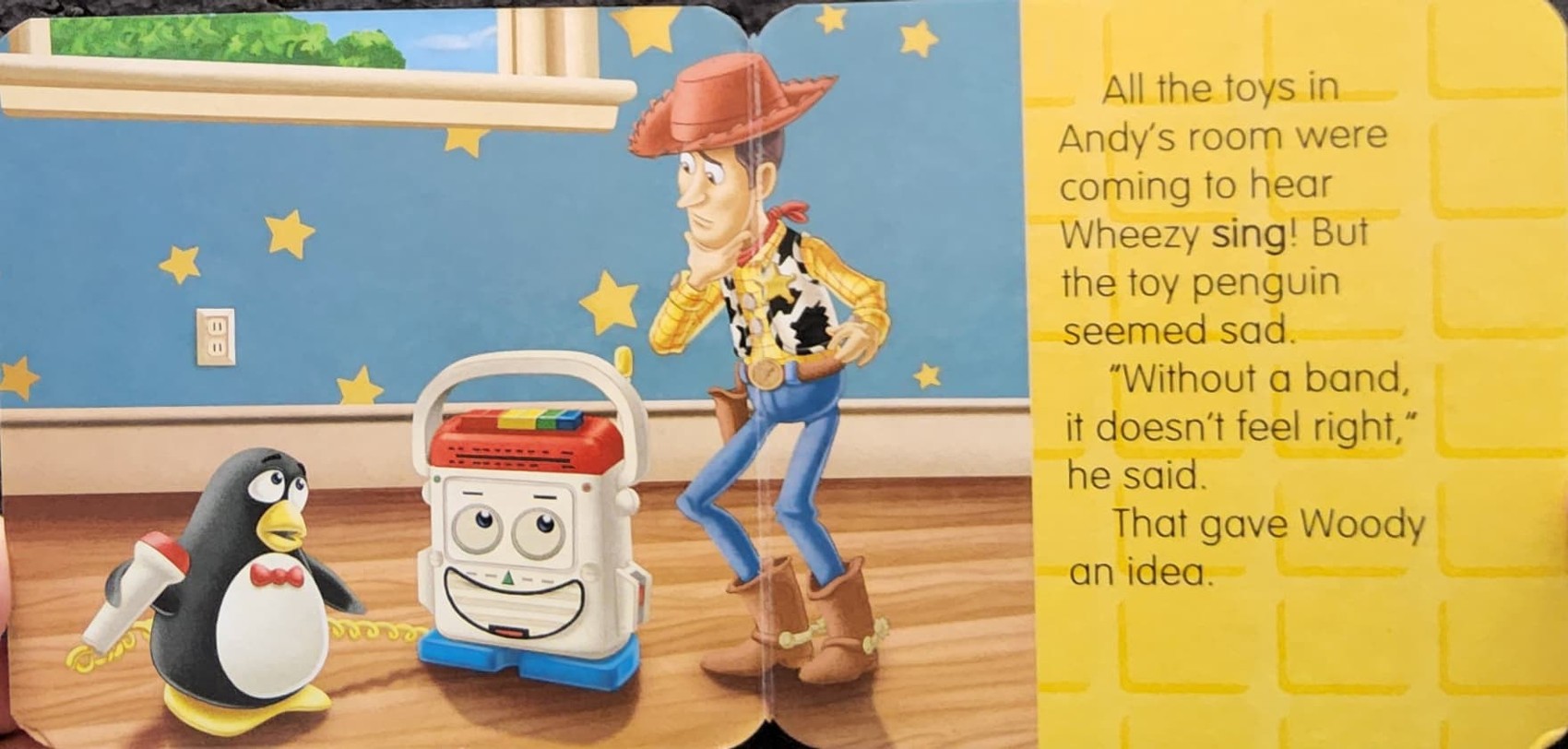 BOARD BOOK ** 🍅🍓DISNEY PIXAR TOY STORY STRIKE UP THE BAND!