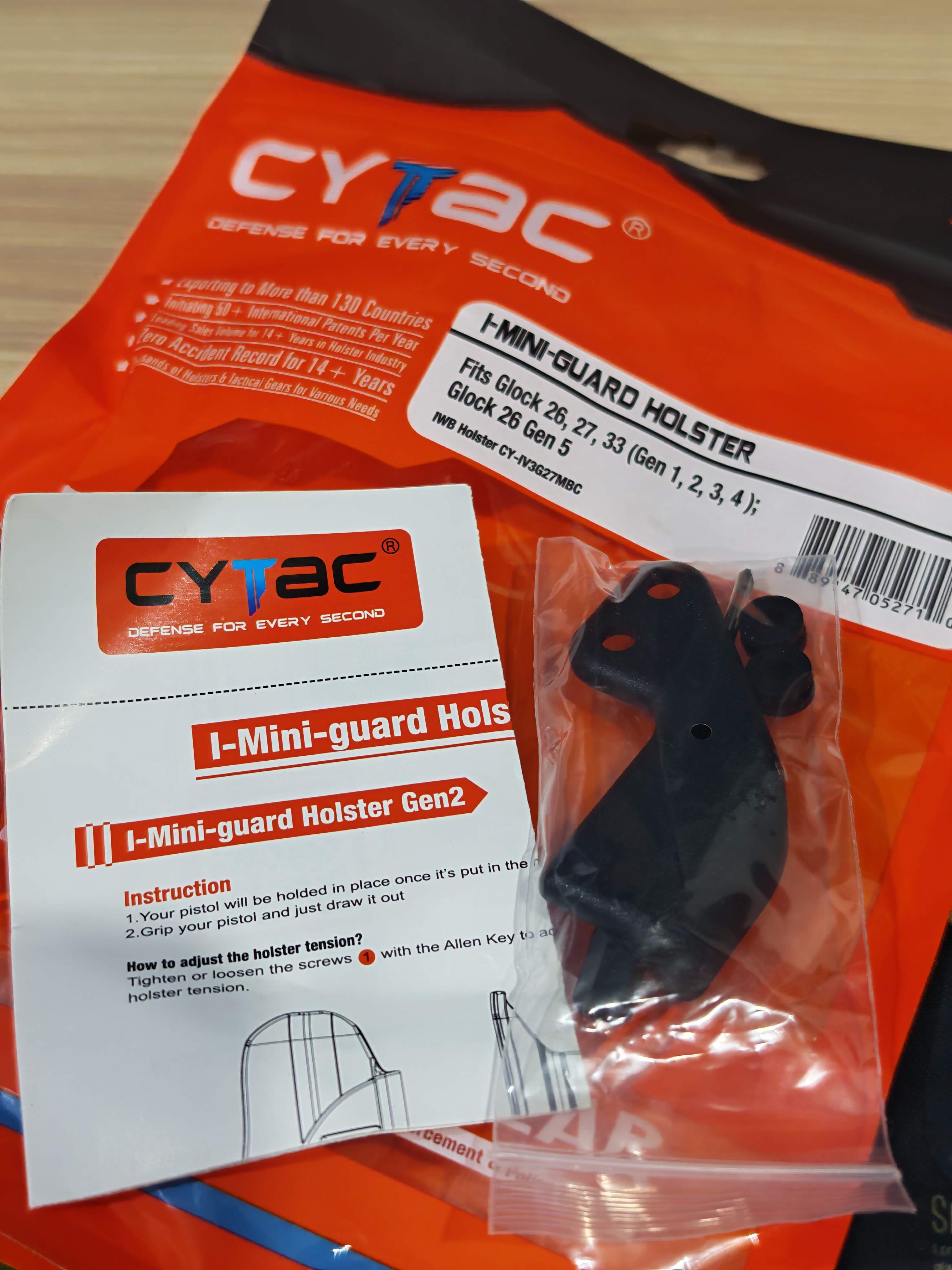 ซองพกใน Cytac Glock 26 Gen1-5 โพลิเมอร์ (สลับซ้าย-ขวาได้) มือสอง สภาพมือ 1