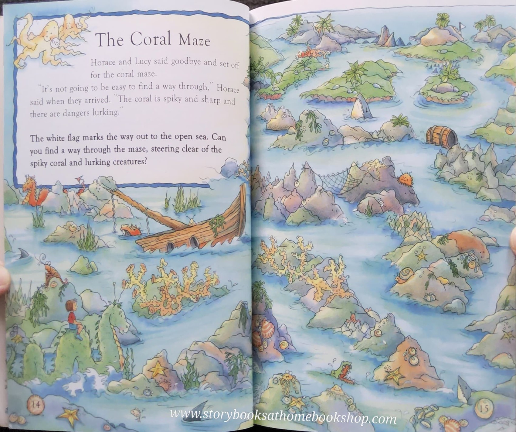 PUZZLE BOOK** ♥️USBORNE PUZZLE ADVENTURES: LUCY AND THE SEA MONSTER BY KAREN DOLBY