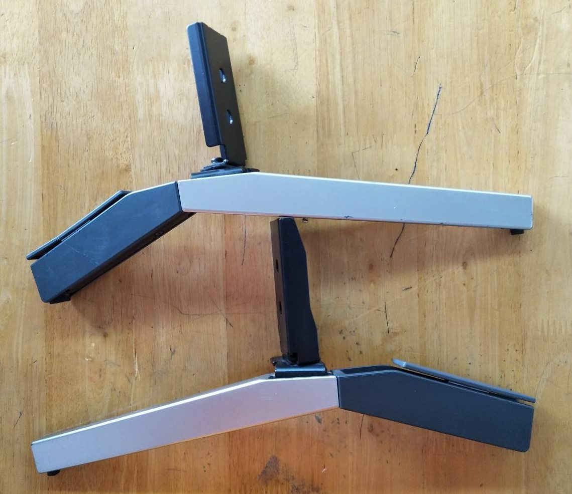 ขาตั้งTV SONY ของแท้ถอดจากเครื่อง รุ่นKD-55X7500F(POLE: 4-746-165 PART NUMBER: SB1 473181601 SB2 473181701)