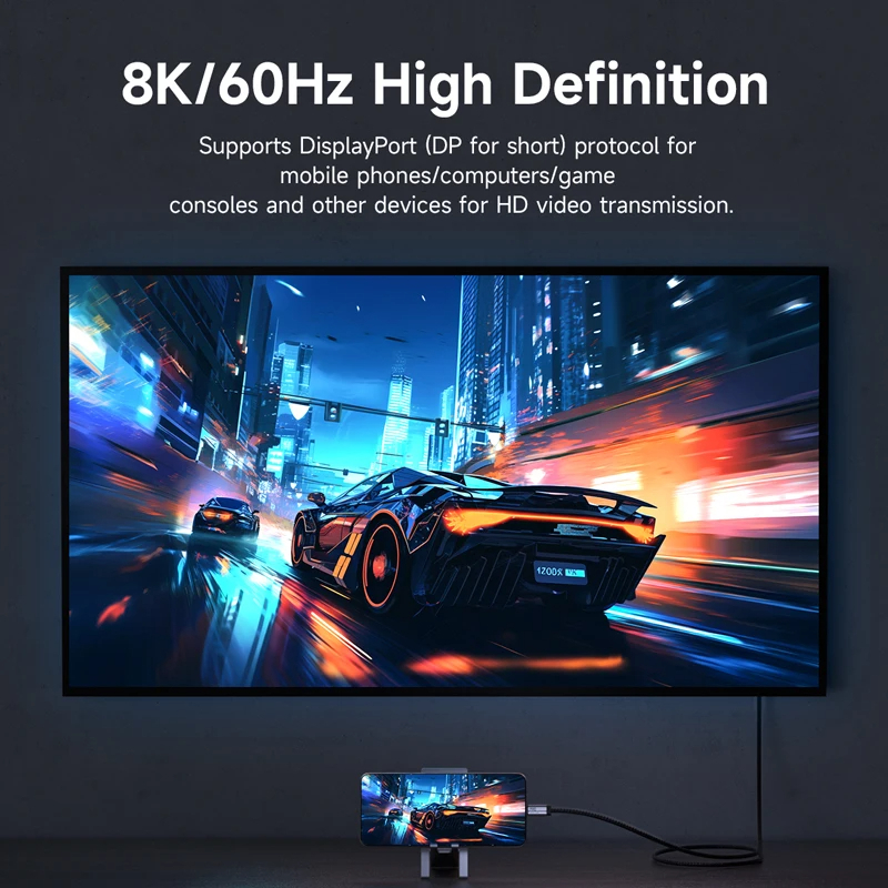 Hagibis UC4X USB4 V2 Cable, Super Soft 80Gpbs 240W 8K@60Hz USB C to Type-C Fast Charging Cable Thunderbolt4 5