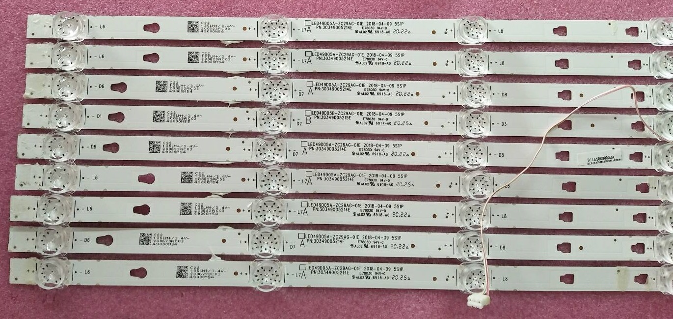 หลอดแบล็คไลท์ทีวี HAIER ไฮเออร์ ของแท้ถอดจากเครื่อง ใช้กับรุ่น LE50K8000UA