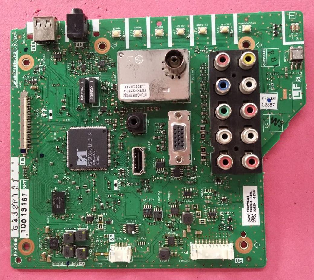 Main Board SHARP (เมนบอร์ด ชาร์ป) อะไหล่แท้/ของถอดจากเครื่อง ใช้กับรุ่น :LC-32LE340M พาร์ท QPWBNF998WJN2