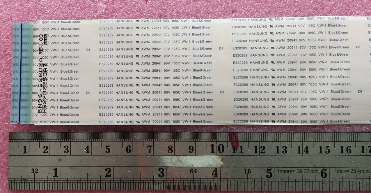 สายแพทีวี ซัมซุง SAMSUNG ของแท้ถอดจากเครื่อง รุ่นUA55BU8100พาร์ทBN96-52802A และรุ่นอื่นที่พาร์ทตรงกัน