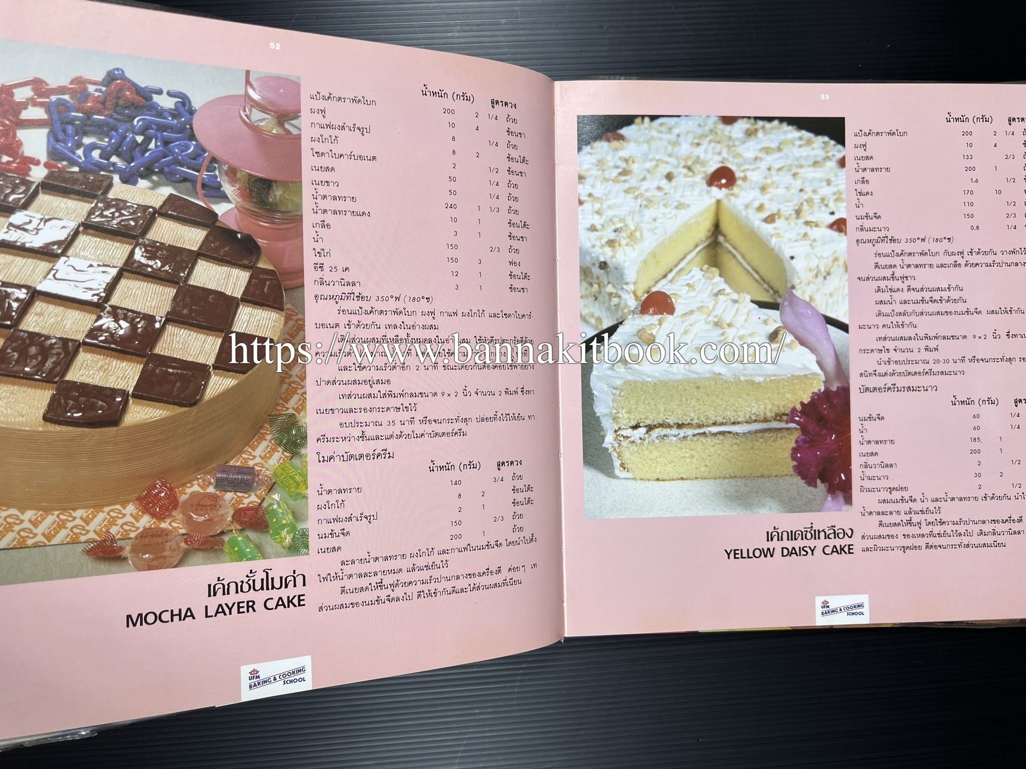 ตำราทำขนม จากแป้งสาลี (4 เล่ม) โรงเรียนสอนการผลิตอาหารและขนมอบ (UFM Baking & Cooking School (ตำราทำขนมอบ เค้ก เบเกอรี่ ของว่างในตำนาน).