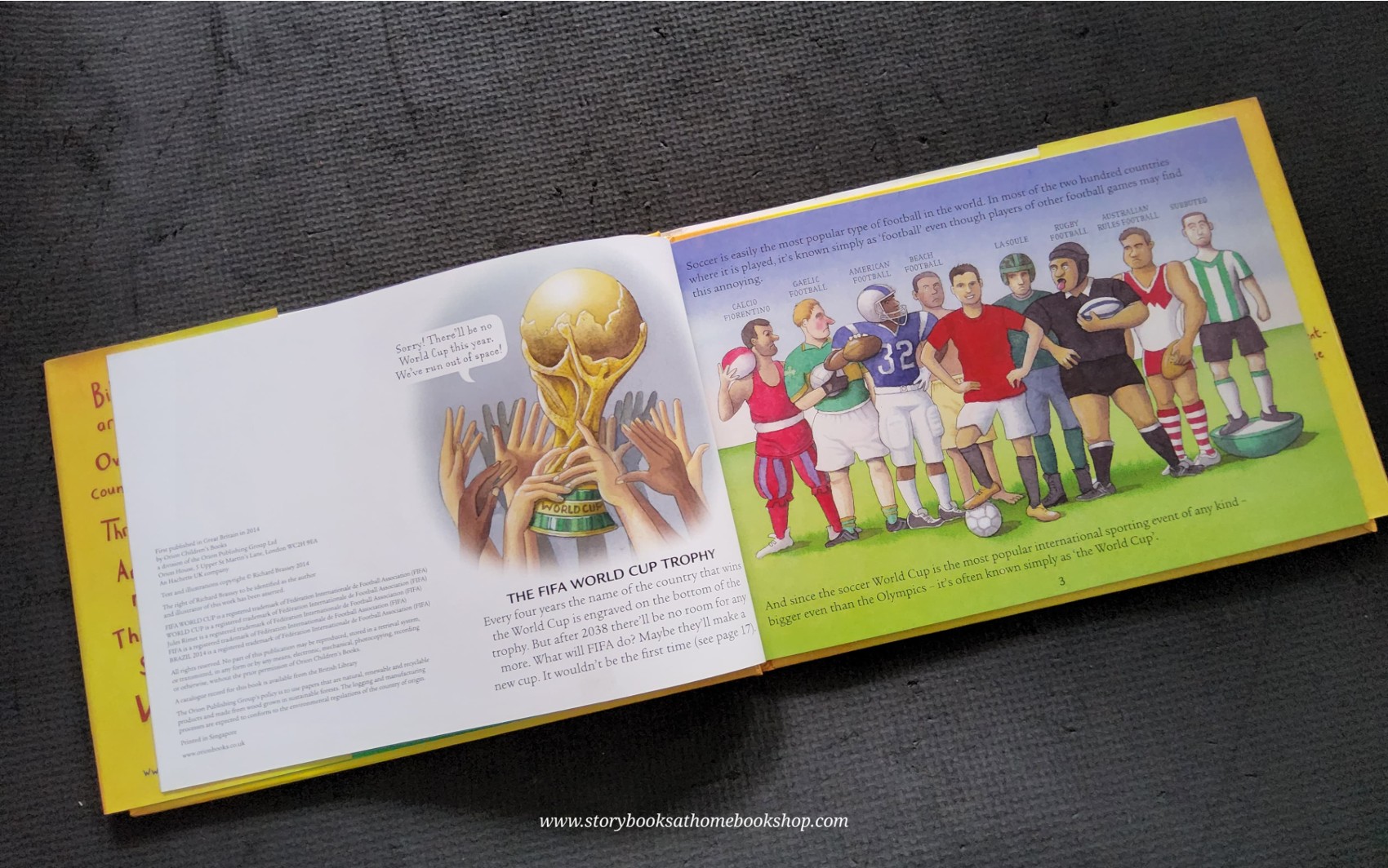 หนังสือนิทานปกแข็ง** 🍅🍅THE STORY OF THE WORLD CUP BY RICHARD BRASSEY