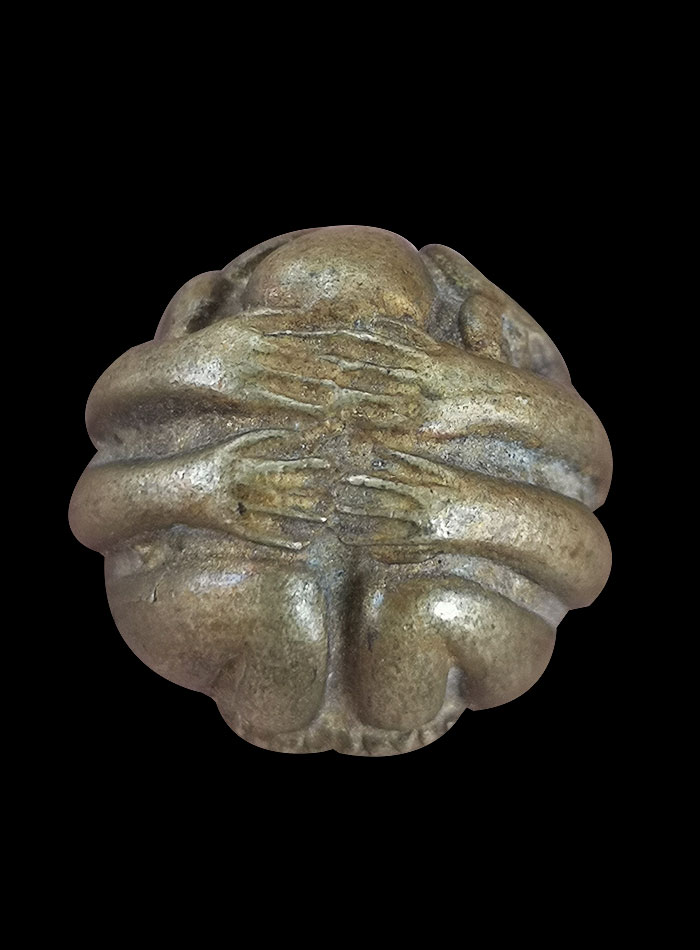 ลูกอมราหูมหาอุตม์ รุ่นแรก ครูบาผัด วัดศรีดอนมูล ปี 2535 เนื้อโลหะผสม