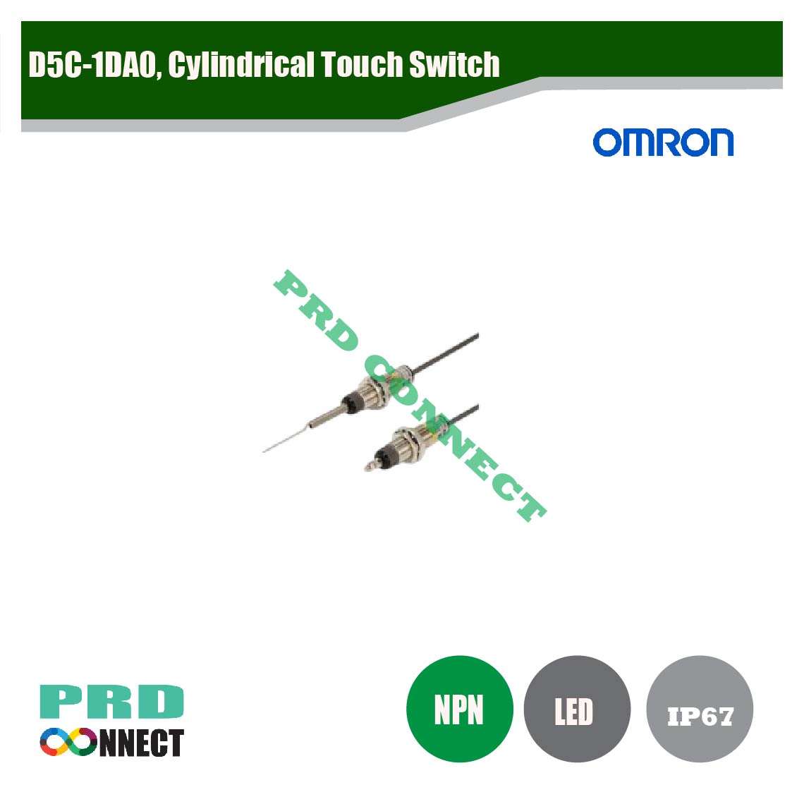 D5C-1DA0, CYLINDRICAL TOUCH SWITCH, OMRON