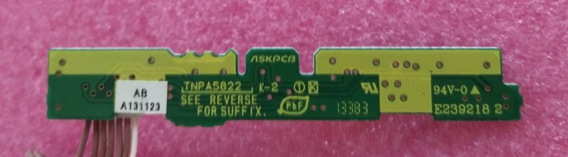 ตัวรับรีโมท Panasonic (พานาโซนิค) อะไหล่แท้/ของถอด รุ่น TH-L32B6T พาร์ท TNPA5822